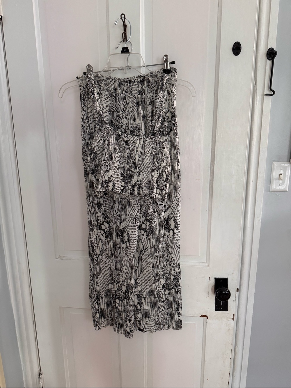 Black & White Printed Top and Pants Set